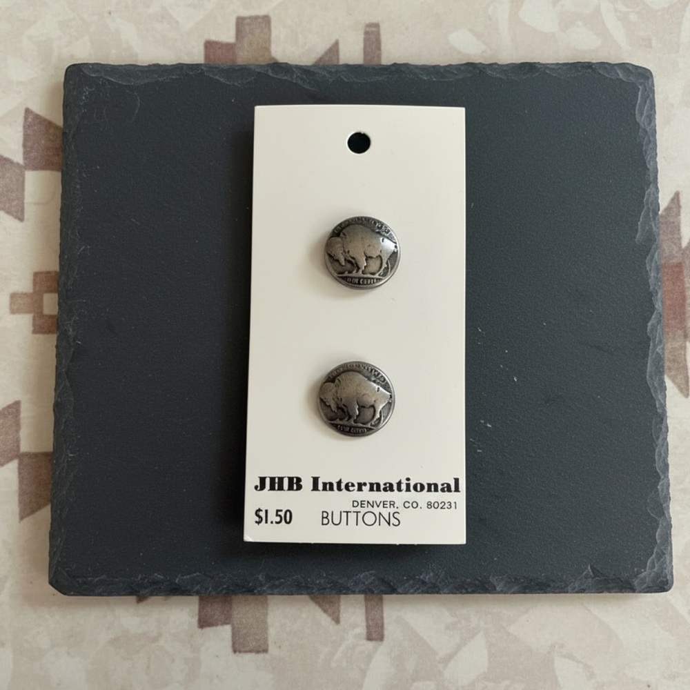 Vintage Original Package West Germany JHB International Buffalo Nickel Buttons